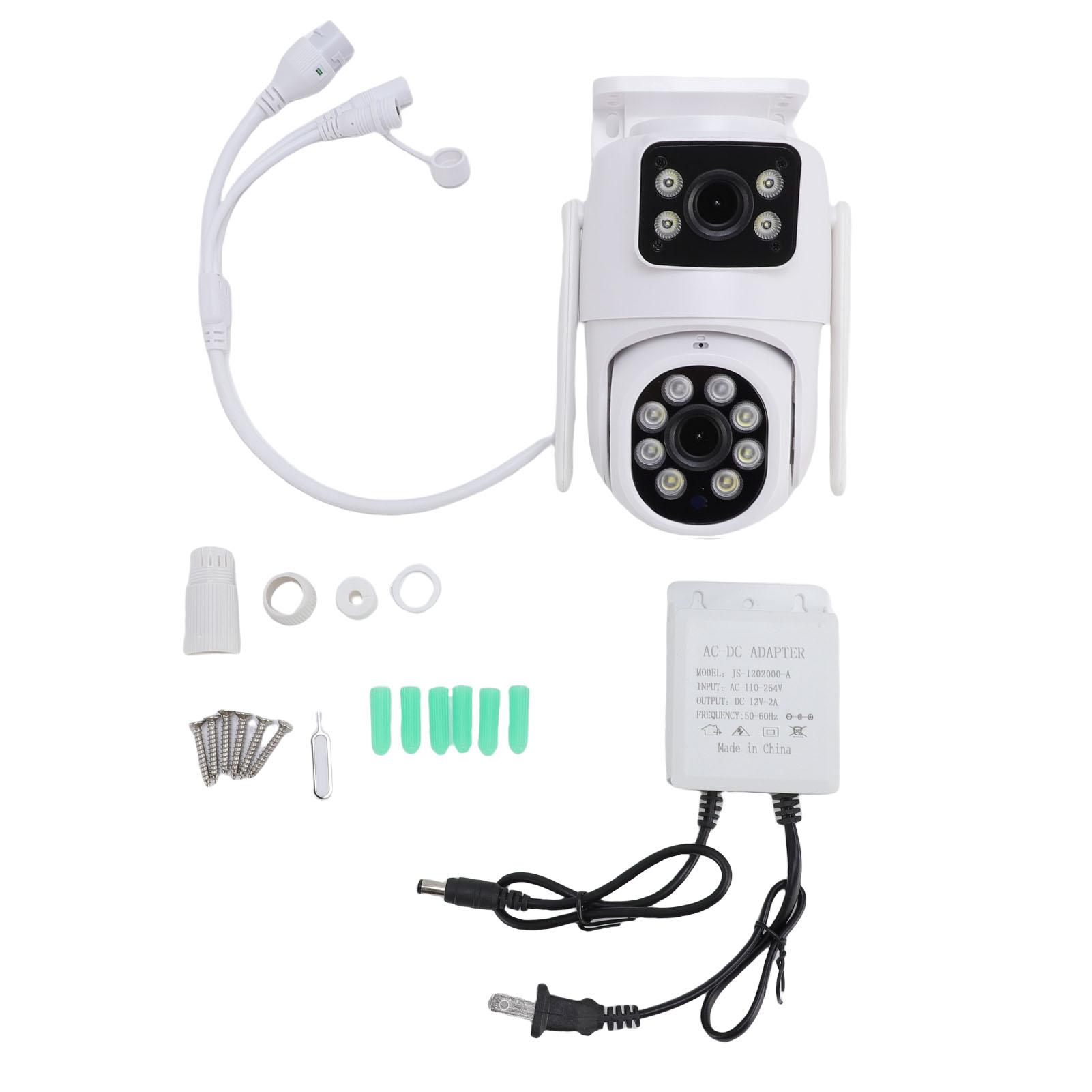

Dual Lens Camera Water Proof 2 Way Intercom Night Vision BT WIFI Motion Detection Security Camera US Plug