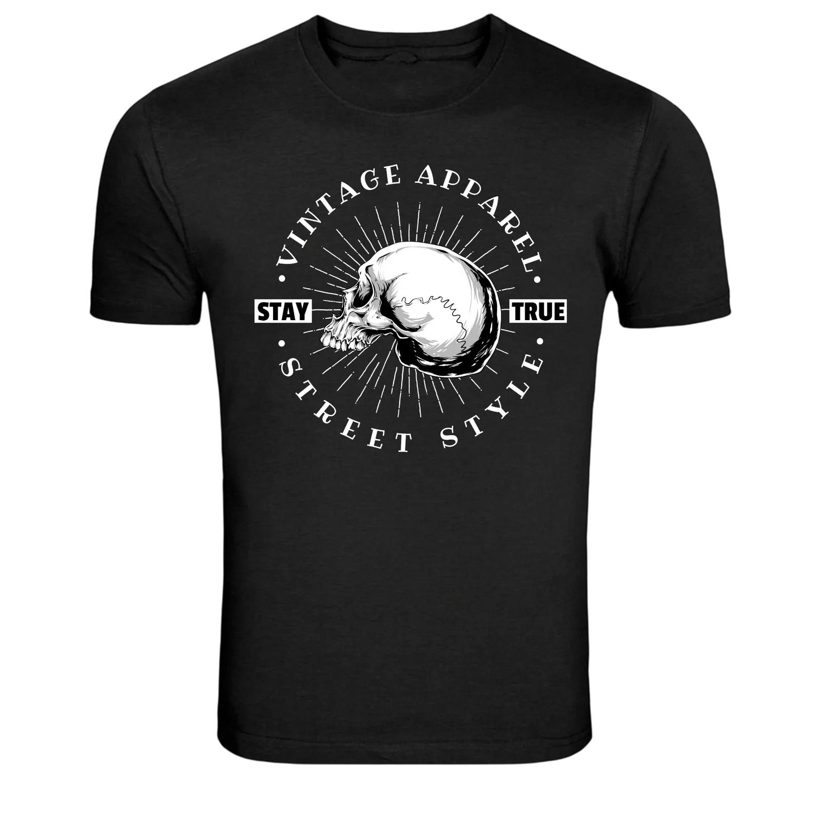 Vintage Skull Street Style Graphic T-Shirt XXXL
