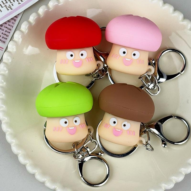 Dampfbrötchen Klicker Schlüsselanhänger Weich Langsam Rückfedernd Stressabbau Spielzeug Mini Kneten Entspannungsanhänger Für Schlüssel Tasche Dekoration