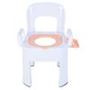 Squat Toilet Commode Chair Detachable Foldable Non Slip Armrest Backrest Cushion Quick Drying Extra Wide Commode Bathroom Sitting Bath Stool