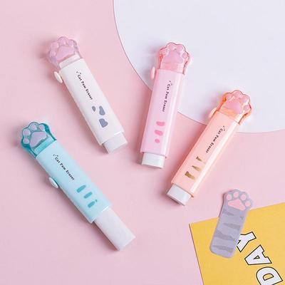 1 pz carino gomma per zampa mini artiglio di gatto gomme da cancellare tipo push per la pulizia della matita premio regalo per studenti della scuola di cancelleria
