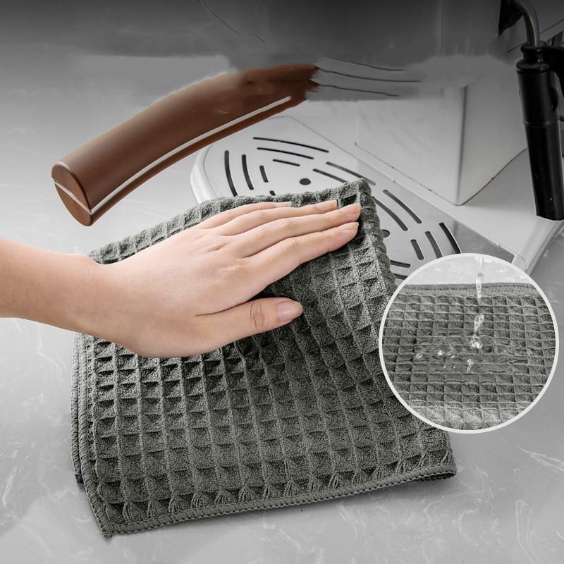 

30x30cm Super Absorbent No Lint Barista Bar Towel Coffee Machine Square Towel Rag Cleaning Cloth Coffee Machine Cleaning Towe темно-серого