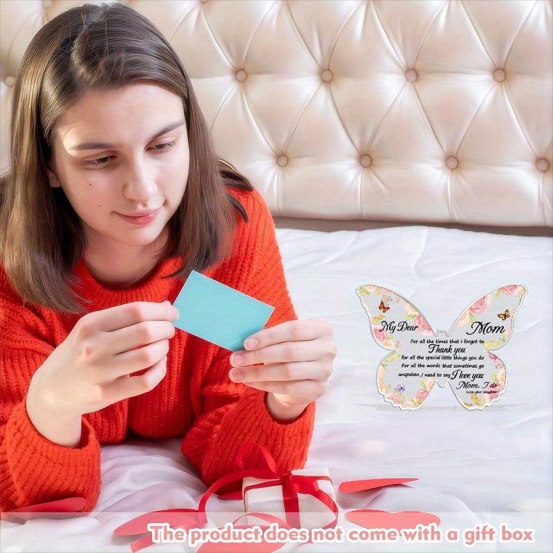Mom’s Unique Gift: Butterfly Acrylic Souvenir (Daughter/Son). For Birthday/Christmas/Thanksgiving/Mother’s Day.