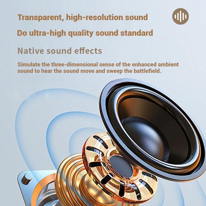 Subwoofer Gaming Headsets 360° Surround Sound Wireless Bluetooth Headphones Noise Reduction Sports Gamer Earphones With HD Mic