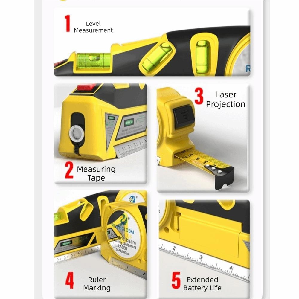 Vertical Horizontal Infrared tape measure 4IN1 Measuring Tape Digital Laser Tape Measure Home Use