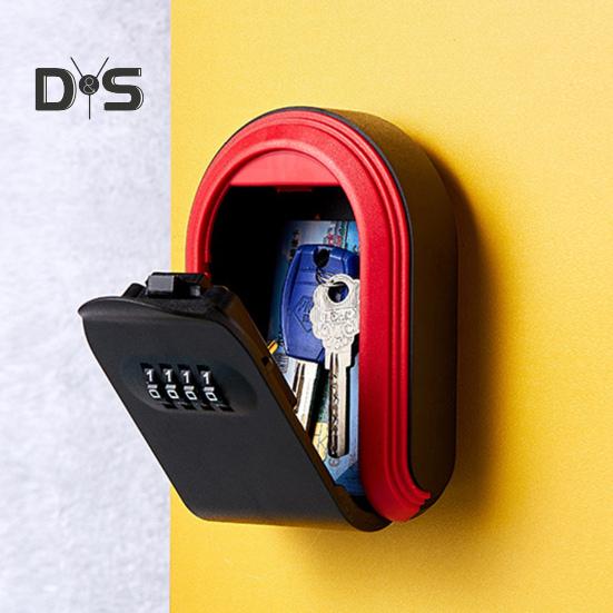 Lacăt cu combinație Cutie de chei Acasa Birou Garaj Apartament Intrare Suport pe perete Capacitate mare 4 cifre Cod resetat Cutie pentru chei de casă