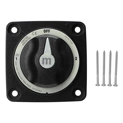 KIMISS Battery Isolator Kit, 300A Battery Selector Switch Heavy Duty 3-Position Marine Battery Cut-Off Switch for RVs and Boats