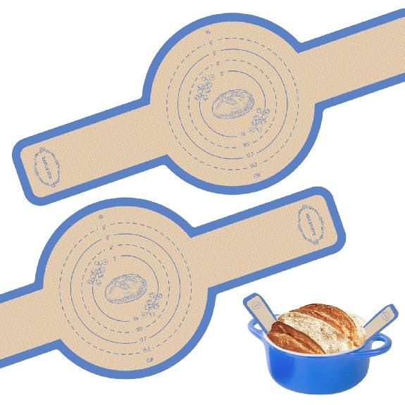 Silicone Bread Sling for Dutch Oven, Silicone Sourdough Baking Sling Non-Stick & Easy Transfer, Sourdough Mat for Bread Baking Supplies - 2PCS