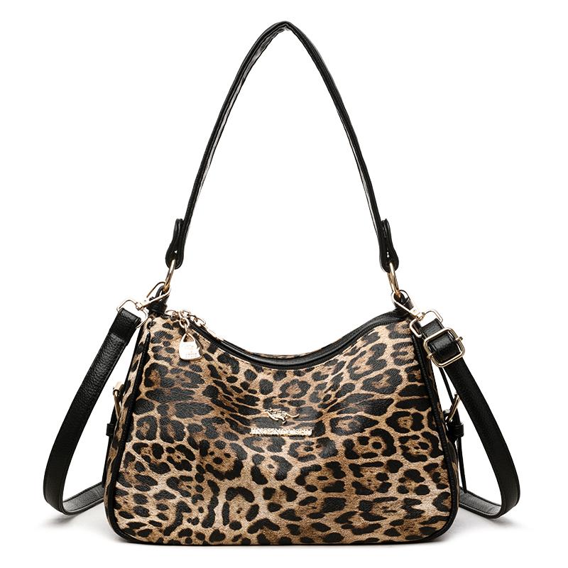 Women's Small Square Bag Leopard Zebra Print Commuter Crossbody Bag Mother Bag