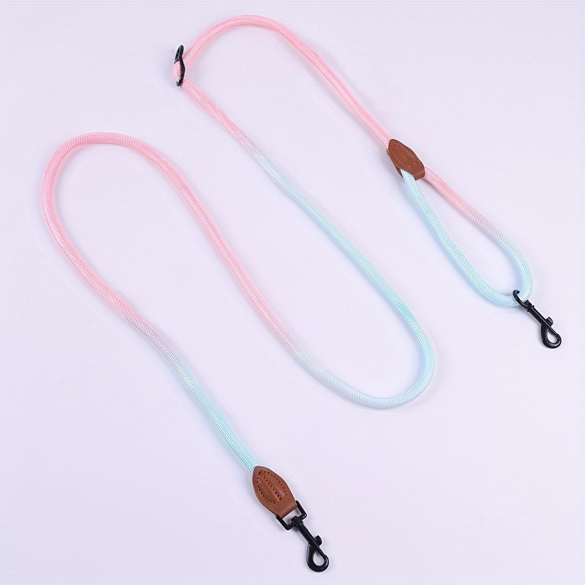 

1 шт. Цветной градиентный поводок для собак, многофункциональный поводок для собак с круглым ремешком, поводок для собак без помощи рук, поводок для прогулок через плечо для собак 1.0cm x 235cm