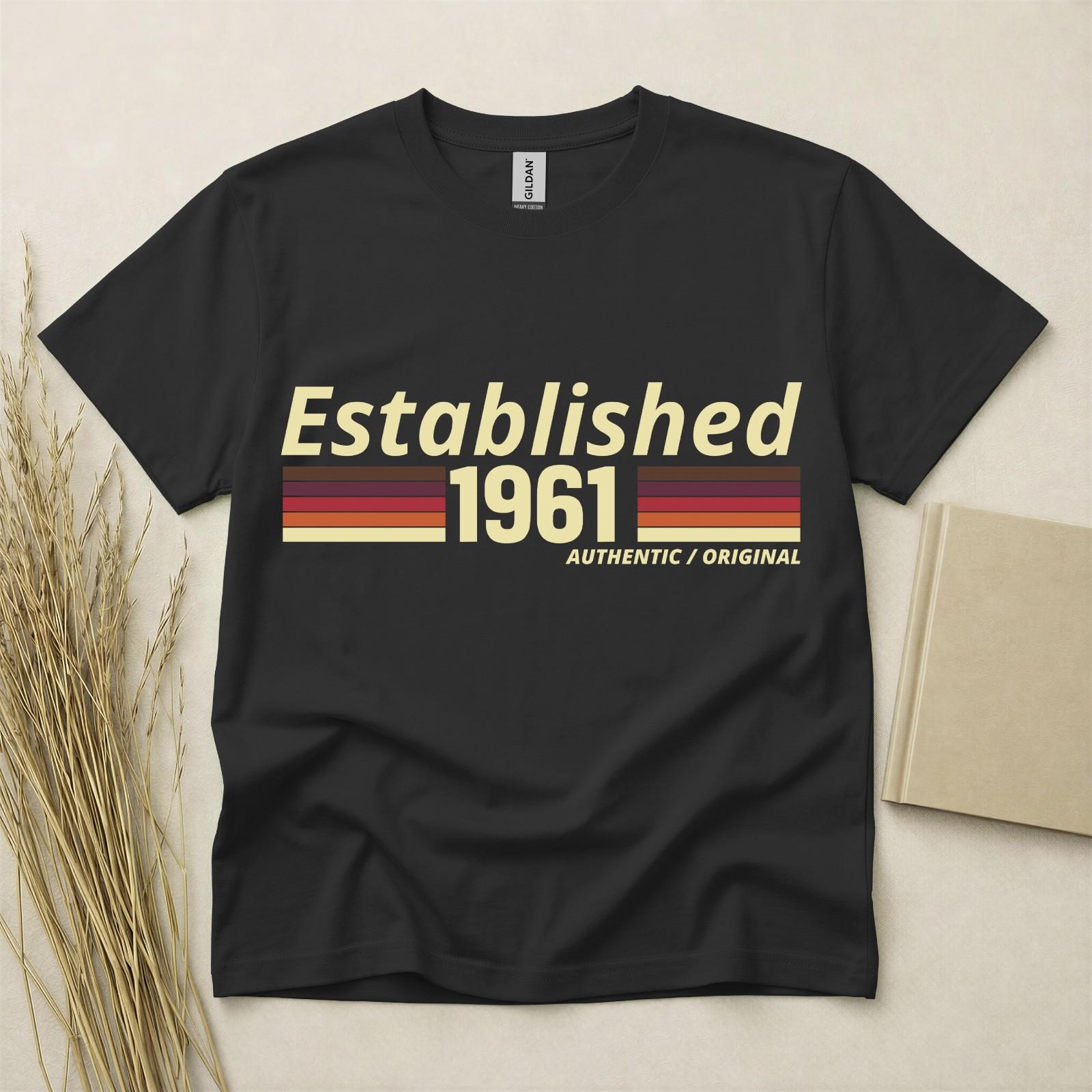 65th Birthday TShirt Born In 1961 65 Years Old Gifts Established Sixty Fifth Tee 3XL