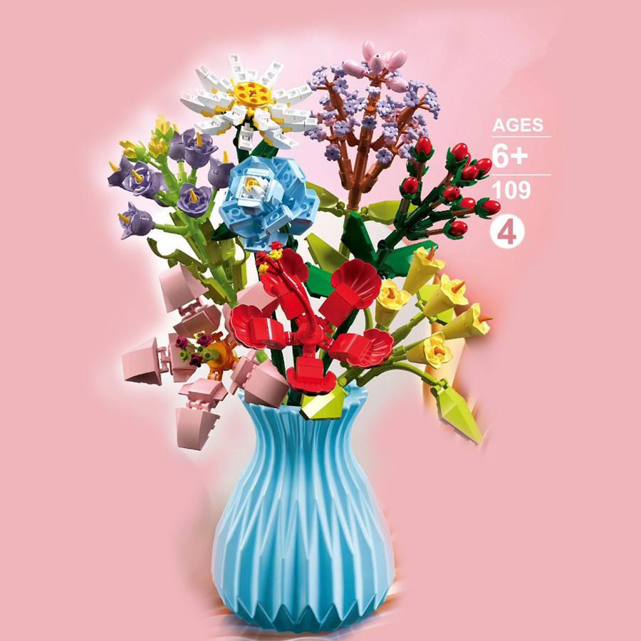 2024 City Creativity Flower Bouquet Phalaenopsis Orchid Girl Gift Set DIY Home Display Building Blocks Bricks Toys For Gift