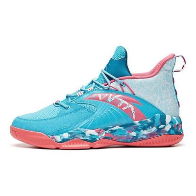 Kafes Aşırı Şok Emici Kaymaz Orta Bilekli Basketbol Ayakkabıları Erkek Spor Ayakkabıları Klor-Mavi 912011186-7
