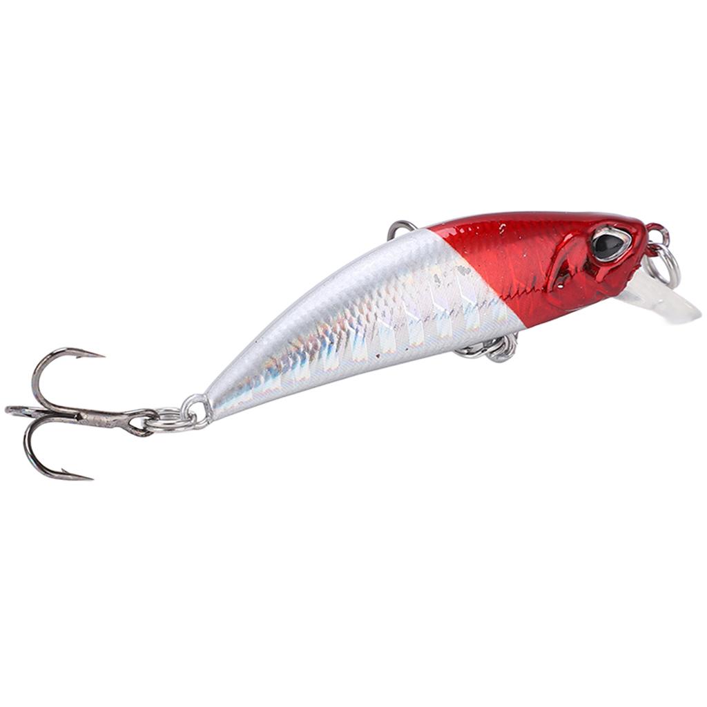 5cm Hard Artificial Minnow Fishing Bait 3D Lifelike Eyes Floating Wobbler Fishing Lures#4