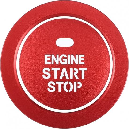 Engine Start Stop Ignition Button Overlay Cover Decal Interior Trim Sticker for Hyundai Sonata 2011-2014 Aluminum Alloy Silver Tone