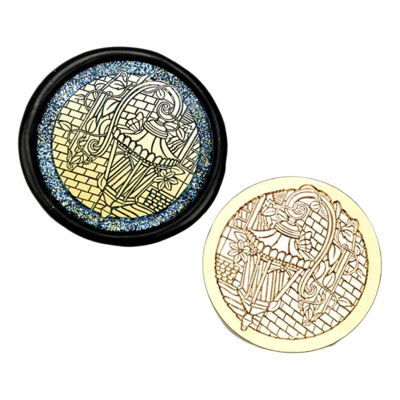 Vintage Seal Stamp Head Replacement, Embossed Sealing Stamp Head for Seal Envelope, Invitations Scrapbooking Decoration