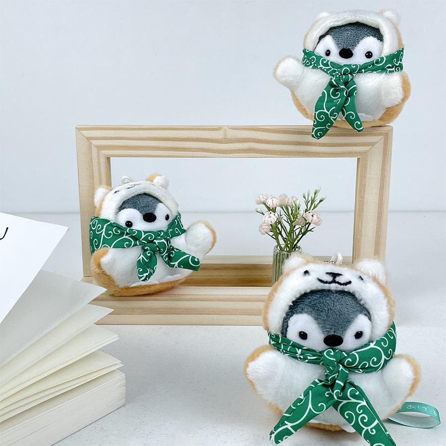 

Cute Penguin Pendant Plush Toy & Shiba Inu Doll Keychain Height about 7cm