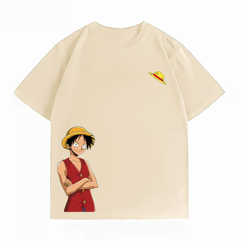 Unisexs Clothing New 100 Cotton Breathable Summer TShirt Bandai One Piece UnisexsTShirt Luffy Print CasualStreetwear UnisexsTShirt