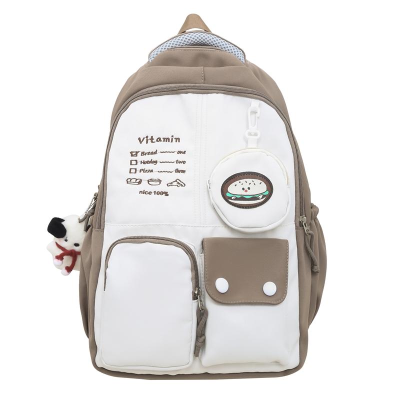 

Школьная сумка для студенток, рюкзак большой емкости, рюкзак для средней школы коричневый