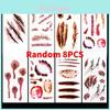 Halloween Temporary Tattoo Stickers Set With Water Transfer Craft For Costumes And Party Decor