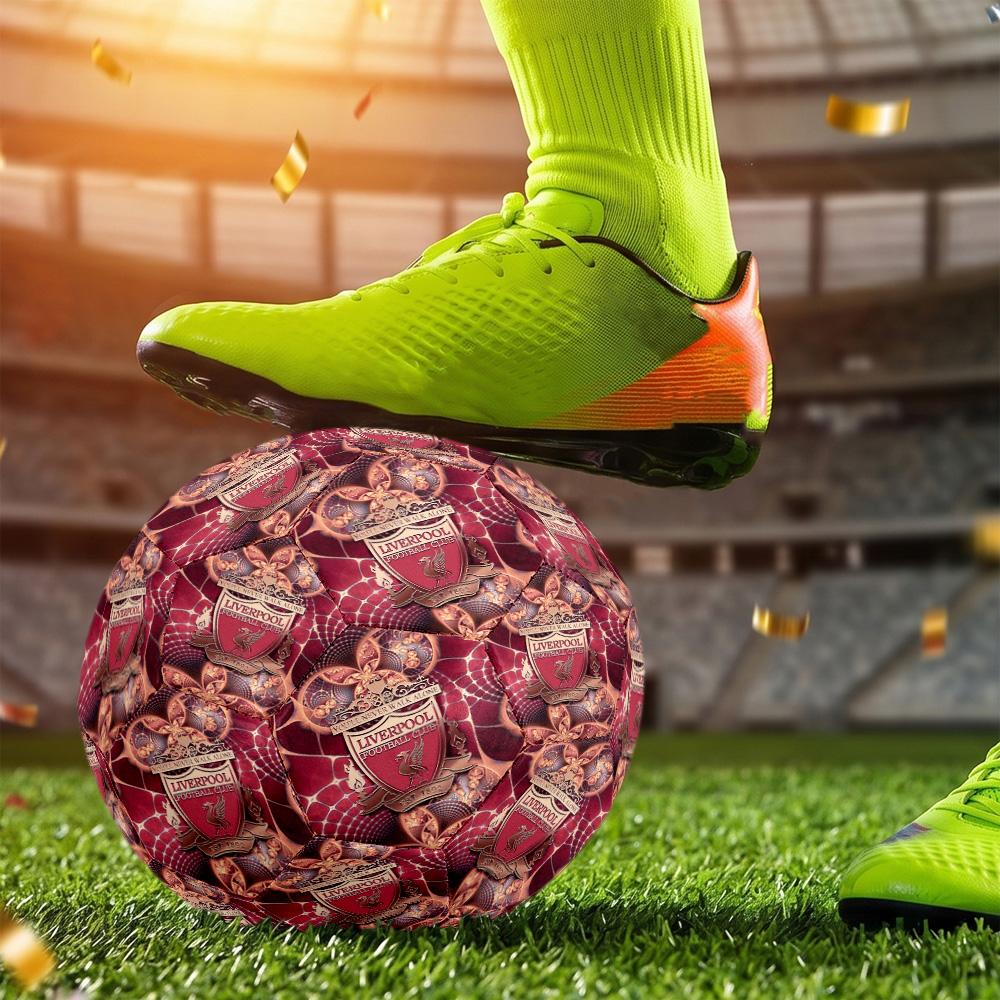 Liverpool Soccer Ball Size 5 Football Machine Sewn Indoor Outdoor Universal Football Ideal for Soccer Enthusiasts Birthday Christmas Wedding Party Gif