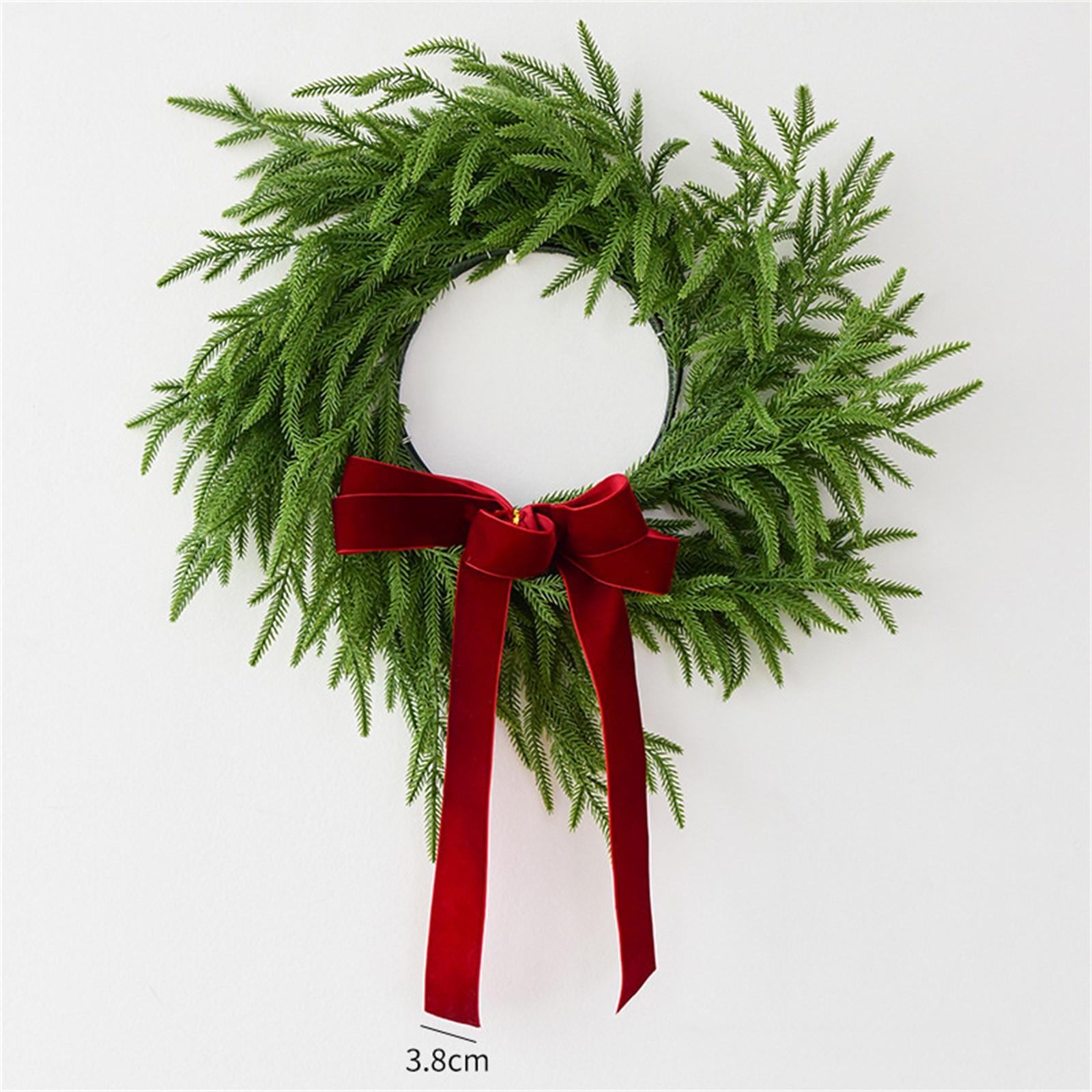 

Рождественский венок Норфолк, украшение, венок, подвеска, мягкий рождественский венок, подвеска на дверь, рождественское украшение для сцены One Size