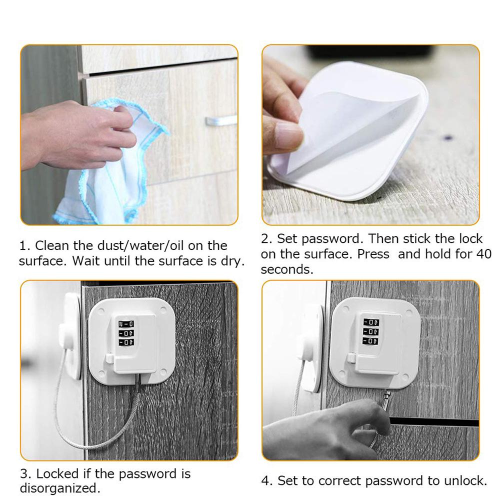Baby Safety Refrigerator Lock With Keys or Coded Lock Infant Cabinet Drawer Locks Sliding Closet Door Lock Children Protection