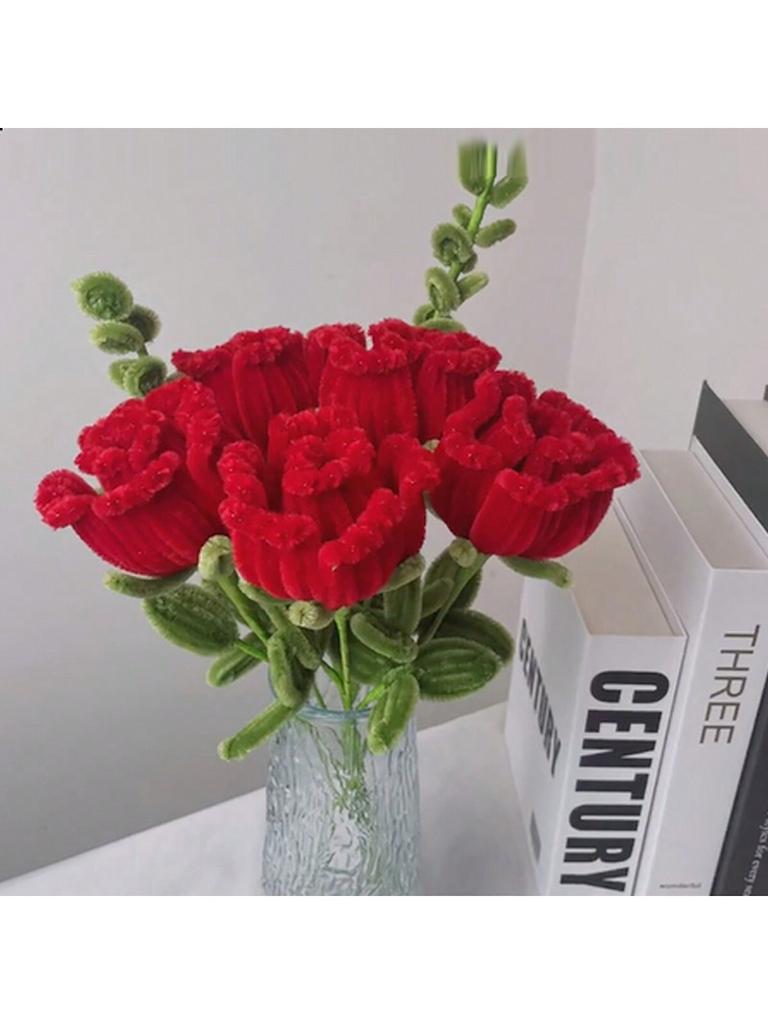 DIY Handmade Twisting Rod Material Pack, Rose Tulip Bouquet, Used for Making Flowers, Birthday Gifts, Interior Decoration Suppli