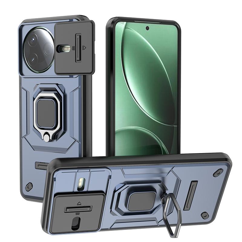 Armor Funda For Xiaomi Poco F7 Pro 5G Slide Lens Protector Ring Stand Back Cover For Poko Little F7 Ultra PocoF7 F 7 Pro 5G Capa
