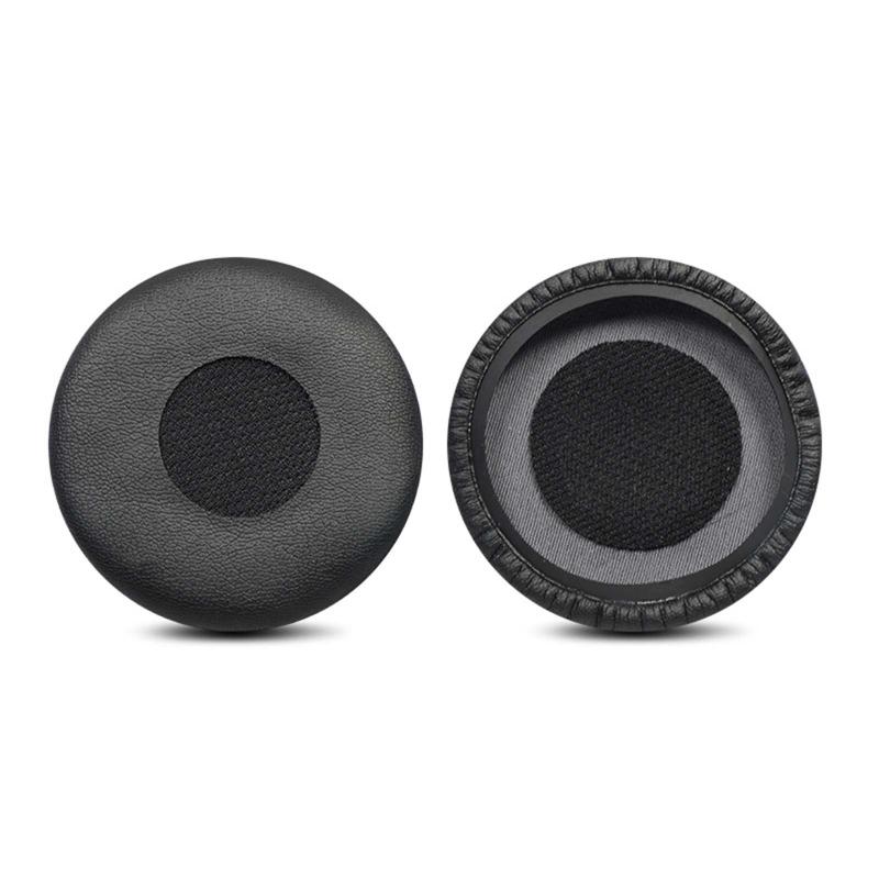 1 Pair Ear Pad Pillow Cover Black Replacement Soft PU Case for Evolve 20se 30II 40 65/75 Headphones