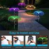 Solar Garden Lights Outdoor Waterproof Fiber Optic Jellyfish Lawn Lights Outdoor Patio Villa Yard Decor