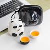 Light luxury panda portable travel tea set, grab a pot, two cups, express cup, high-end business gifts
