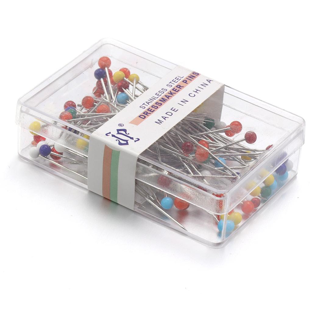 100Pcs Color Ball Head Pins Stainless Steel Pearl Big Head Sewing Pins for Clothing Positioning Supplies Sewing Supplies Tools