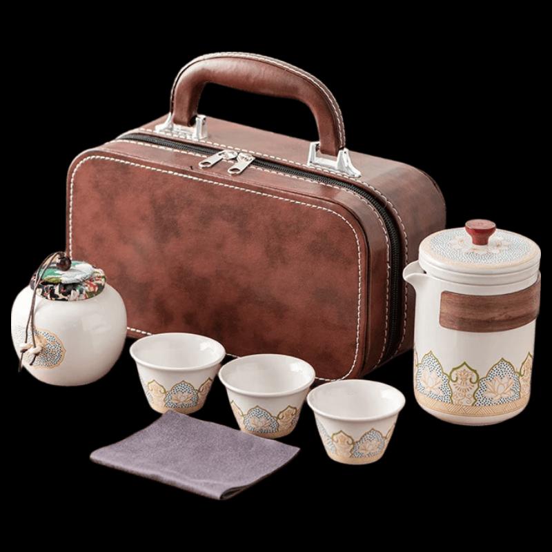 Portable Ceramic Kung Fu Tea Set