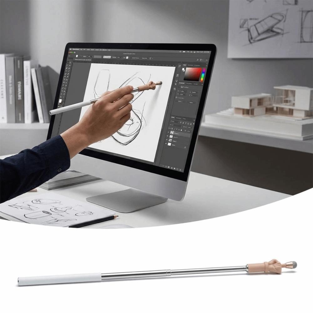 Stainless Steel Retractable Rod Telescopic Teacher Pointer Office Presentation