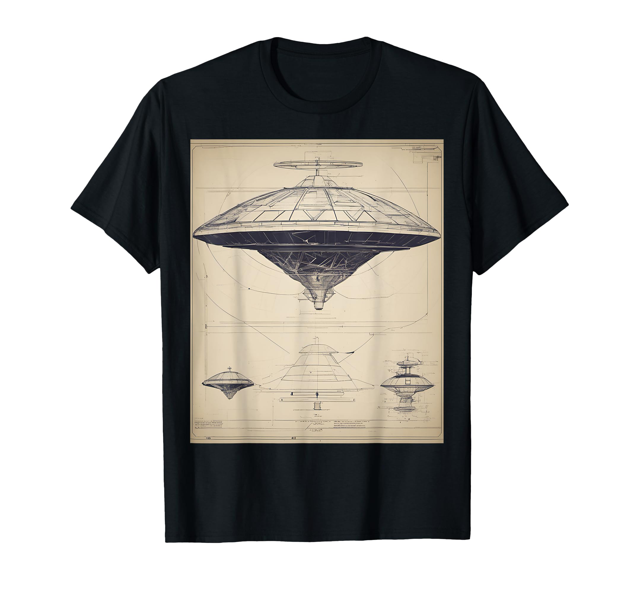 

Футболка с принтом Laser Beam UFO Technical Blue чёрный