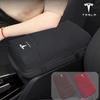 Suede Car Armrest Mat Central Armrest Box Protection Pad For Model 3 Y S X Cybertruck Juguete Roadster Coil Bonina