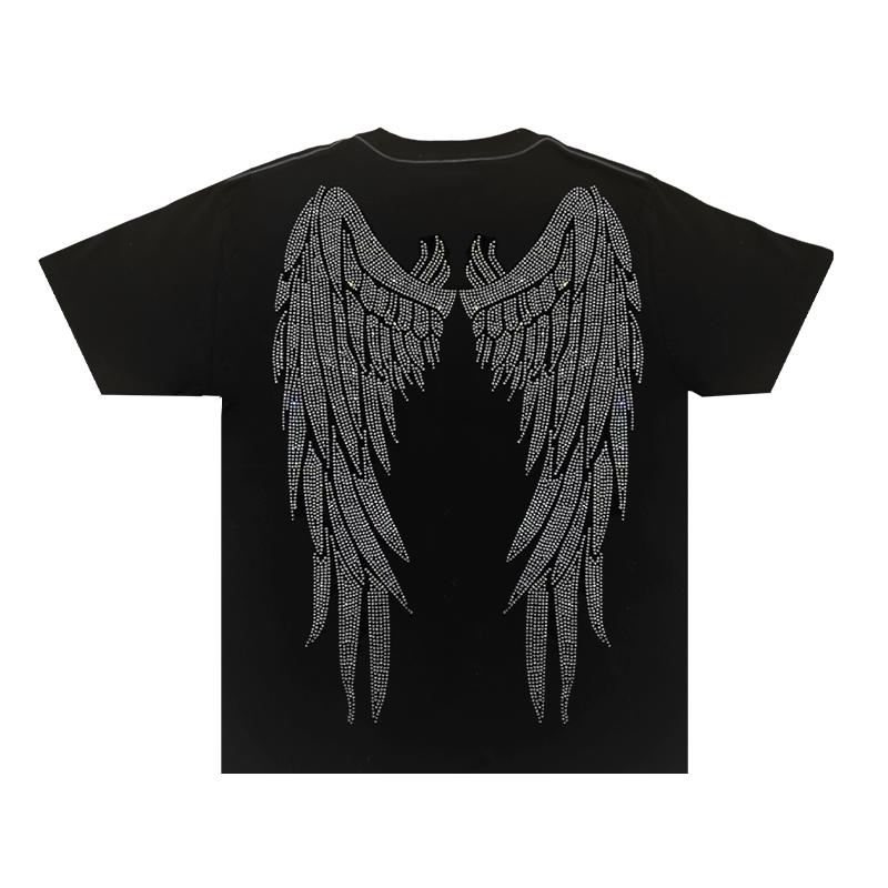 

Calvin Klein Customizable Angel Rhinestone Letter Pattern Round Neck Loose Hoodie Short Sleeve T-Shirt Unisex T-Shirt 35H6422401(TEAM702-B9) S