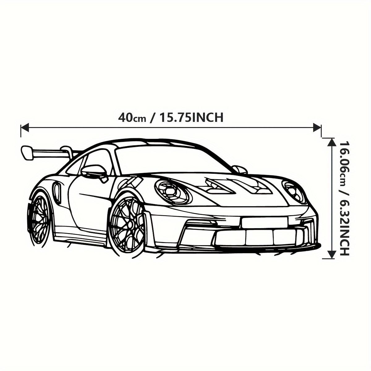 

1pc for Supercar Metal Wall Art - 15.75 x 6.32 Modern Iron Home Decor Sign, Dynamic Racing Car Outline Sculpture, Car Decor