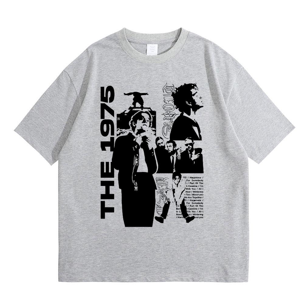 Rocková kapela The 1975 Being Funny in A Foreign Language Potisk Tričko Matty Healy Grafická Trička Indie Alternativní Módní Tričko
