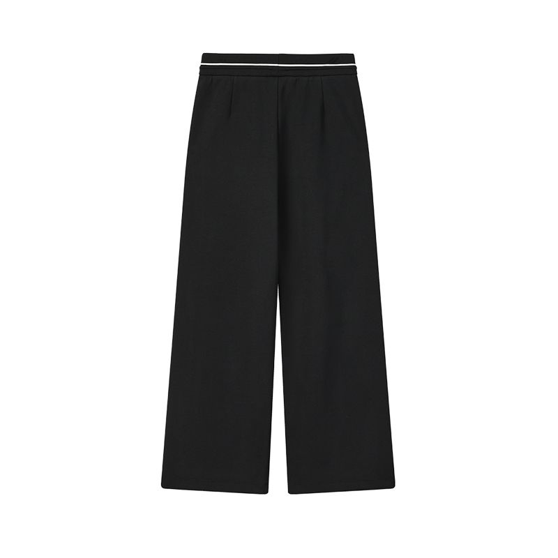 Fila Milano Series Fashionable Personalized Trendy Classic Retro Sports Versatile Comfortable Wide-Leg Knitted Casual Pants F11W615606FBK