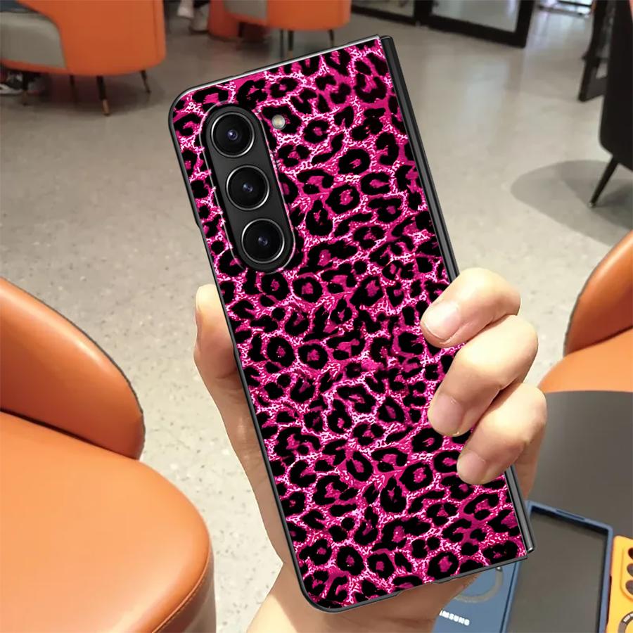 

Case for Samsung Galaxy ZFold6 Z Fold 7 6 5 4 3 ZFold3 ZFold7 ZFold5 ZFold4 Back Phone Cover Fashion Leopard Pattern Galaxy Z Fold5