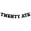 Twenty Ate Banner – Funny 28th Birthday Decorations, Cheers To 28 Years Party Supplies, Vintage-pired 28th Birthday Sign for Men & Women (TWENTY