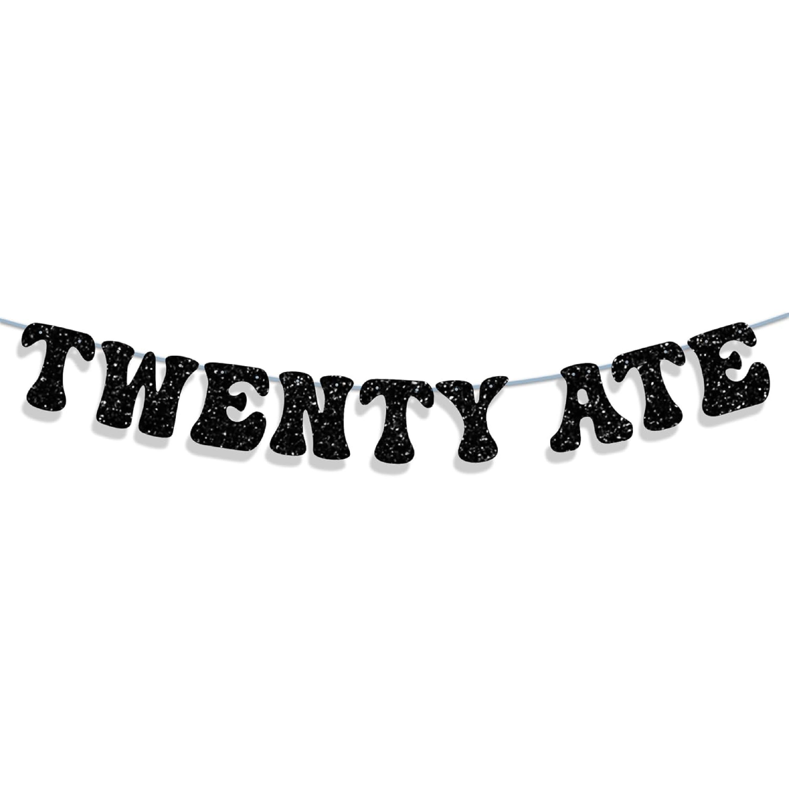 Twenty Ate Banner – Funny 28th Birthday Decorations, Cheers to 28 Years Party Supplies, Vintage-pired 28th Birthday Sign for Men & Women (TWENTY TWENTY ATE