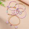 Pack of 5 Handmade Bead Bracelet Colorful Adjustable Wrist Jewelry Charm Bracelet Bead Texture for Various Occasion