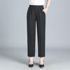 8XL Women Summer Pants Plus Size  Elastic High Waist Casual Ninth Pants Middle-aged Elderly Female Straight Mom Pants