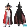 MORYTRADE Dracula Gothic Cape, 120cm, Black and Red, with Collar, for Halloween and Party Costumes