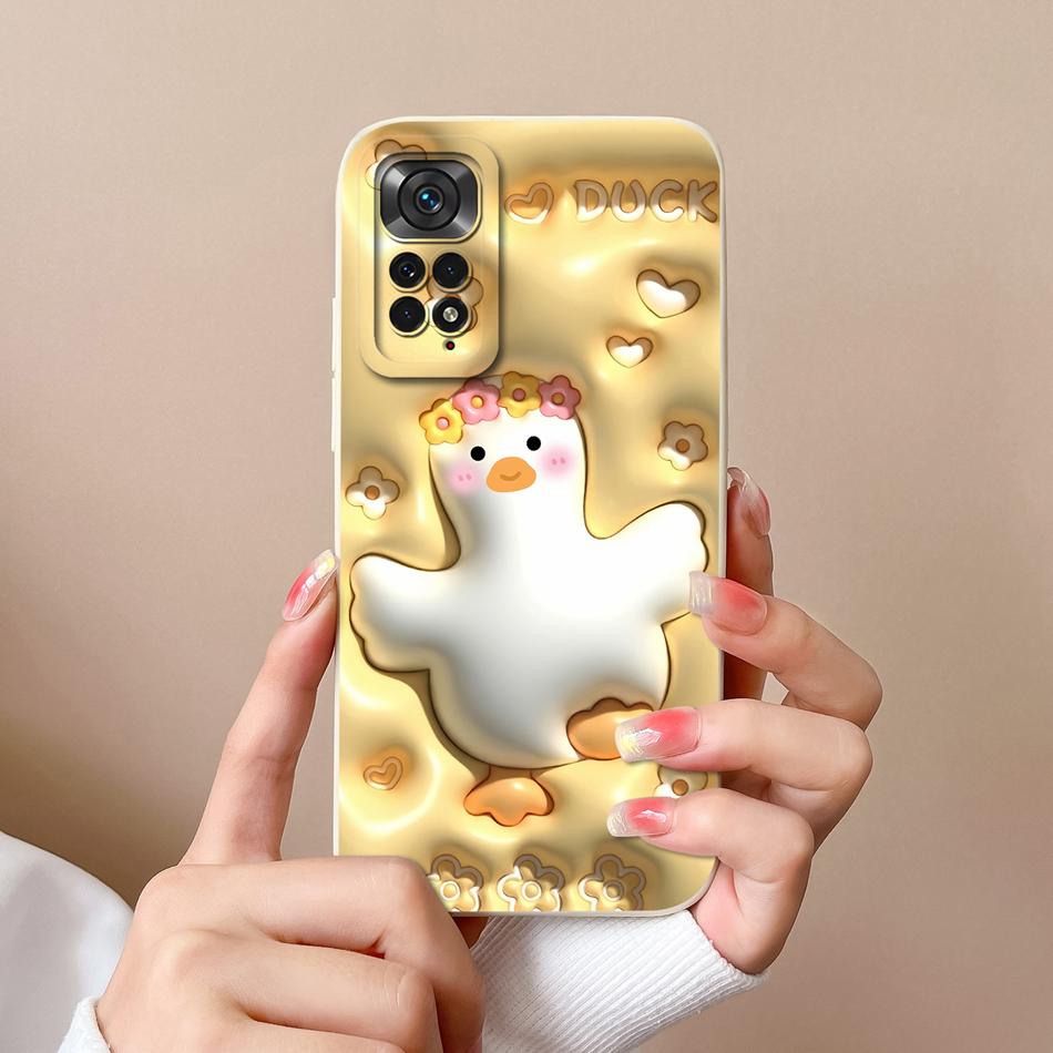 Cute Cartoon Case For Redmi Note 11 Pro Plus Back Cover Liquid Silicone Camera Protector For Xiaomi Redmi Note11 Phone Cases