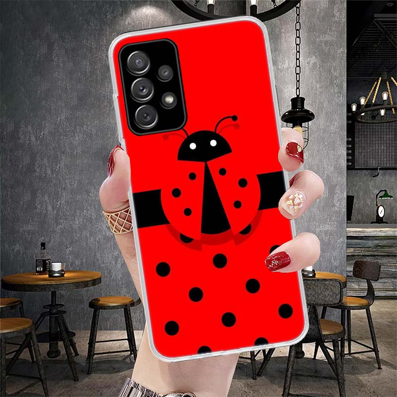 Insect Seven-Star ladybug Phone Case For Samsung Galaxy A13 A14 A15 A16 A17 A53 A54 A55 A56 A57 A33 A34 A35 A36 A37 A23 A24 A25