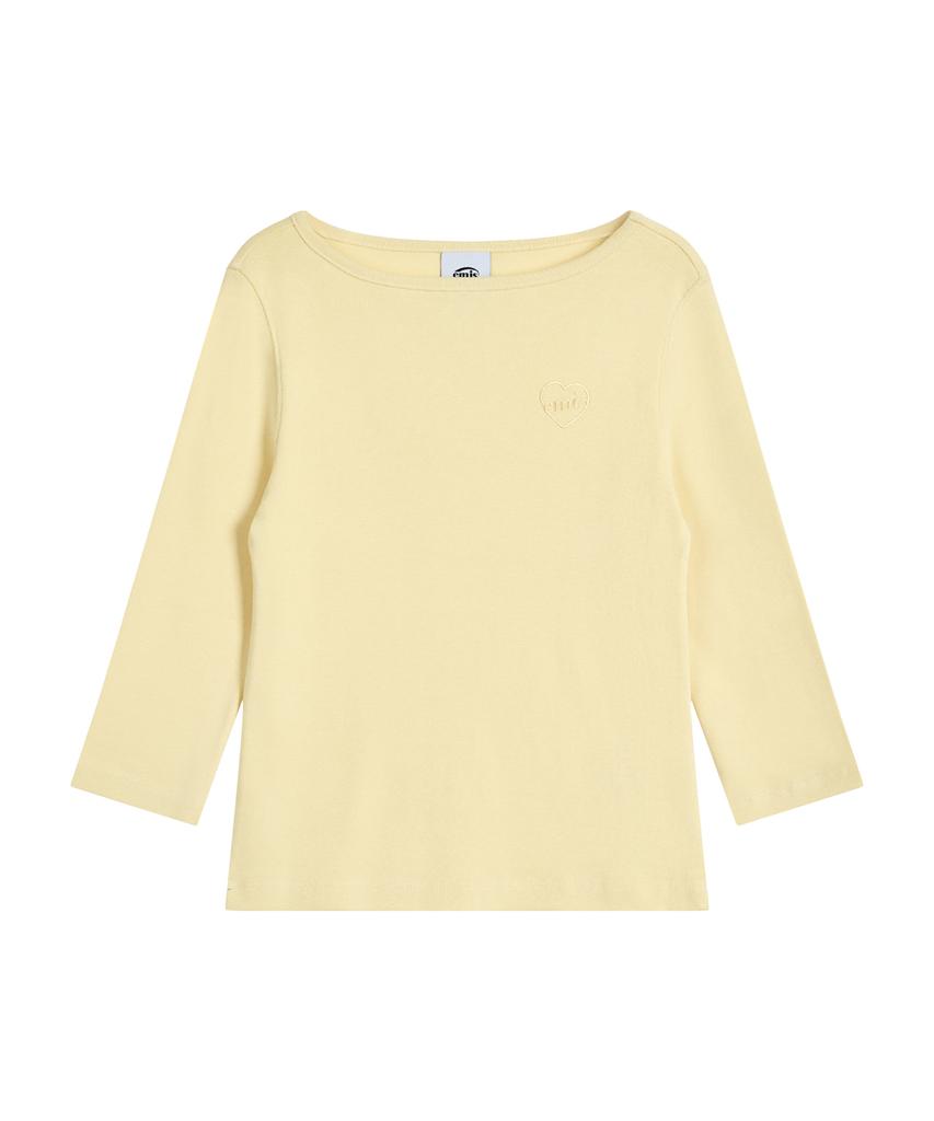 Imiseu (W) Boat Neck 3/4 Sleeve T-Shirt-Yellow